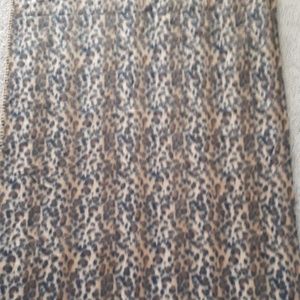 Animal print fleece throw.